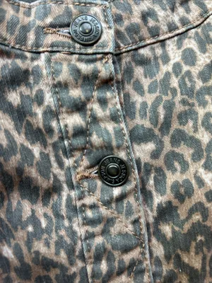 Jessica Simpson Leopard-Print Button-Front Mini Dress in Brown thumbnail 9