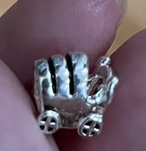 Baby carriage stroller new born baby girl boy fit all charm bracelet new silver fits Pandora thumbnail 3