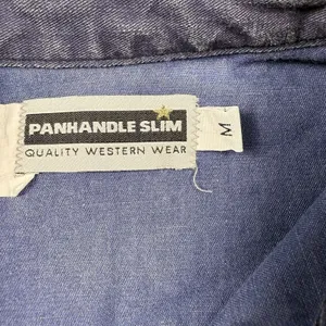 Panhandle Slim Vintage USA Western Denim Shirt Long Sleeve Size Medium Cotton‎ thumbnail 4