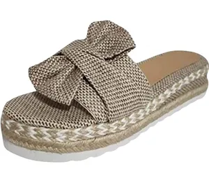 Nwot!Awesome burlap look slip on sandals thumbnail 3