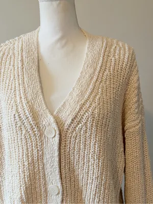 One Grey Day Revolve Oversized Knit Sweater Size Small Cream Cozy Chic NWT thumbnail 7