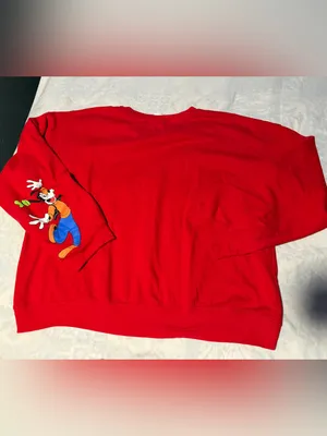 Disney Red 'Mickey and Friends' Crewneck Sweatshirt with Character Art size 3XL thumbnail 2
