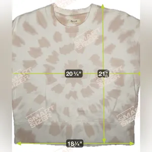 Madewell Tie-Dye Crop Crewneck Sweatshirt in Ashen Silver - Size Medium . thumbnail 10