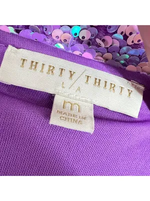 Thirty Thirty Lilac Iridescent Sequin Bodycon Mini Dress Size Medium Party Night thumbnail 8