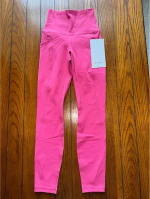 Lululemon Align With Pockets High Rise 25” Raspberry Coulis Size 0 NWT thumbnail 3