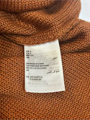 And Now This Knit Maxi Dress S Rust Brown Sleeveless Side Slit Sweater Stretch thumbnail 8