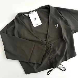 Gymshark L Ruched 3/4 Sleeve Crop Top thumbnail 1