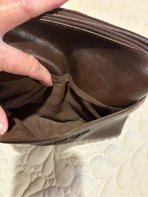 Weather Point the American Original Vntg dark brown leather shoulder/crossbody thumbnail 8