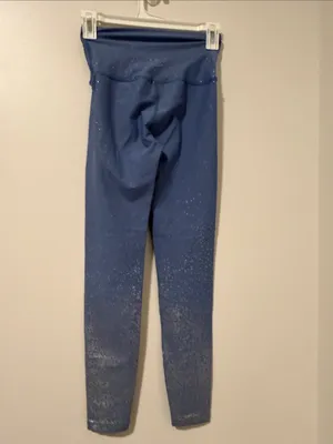 Beyond Yoga Baby Blue Silver Sparkly Leggings thumbnail 3