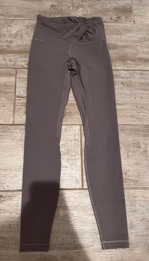 Lululemon Align High-Rise Leggings Twist Waist Full Length Violet Verbena Size 4 thumbnail 1