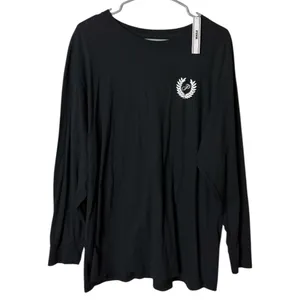 PINK Victoria's Secret Black Long Sleeve Graphic Style Shirt Sz L NWT thumbnail 3