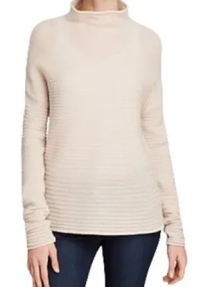 360‎ Cashmere Audra Graduating Stripe Texture Funnel Neck Sweater size xs thumbnail 1