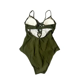 Cupshe Swimsuit Womens S‎ Green Lace Plunge One Piece Swimsuit NEW thumbnail 2