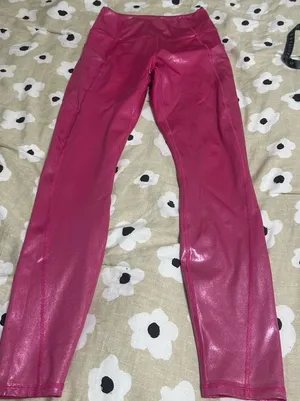 Fabletics pink sparkle leggings thumbnail 1