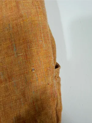 Flax Floods Linen Pants With Elastic Waist Saffron Yellow Orange Small thumbnail 7