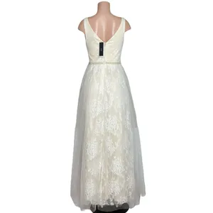 LULUS Sweet Love Floral Lace Beaded Maxi Dress, Ivory, Small thumbnail 4