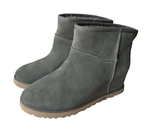UGG‎ Women's Classic Femme Boots Mini Wedge Heel Size 11 Suede Leather thumbnail 1