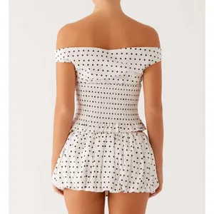Peppermayo Heather Polka Dot Black White Bubble Skirt Set NWT Size 8 thumbnail 2