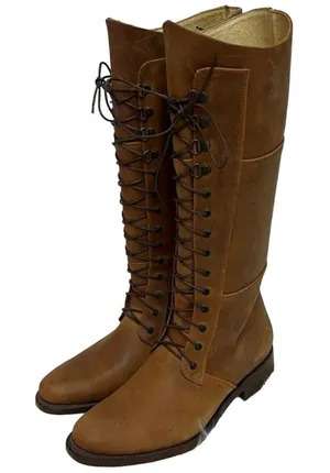 Je-Ver Lace-up Western‎ boots size 8 Fisherman Core Bin 21 thumbnail 1