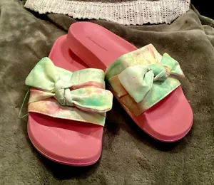 NWT Funky Monkey Womens Bowknot Casual Beach Slipon Sandals / Water Shoes Size:7 thumbnail 3