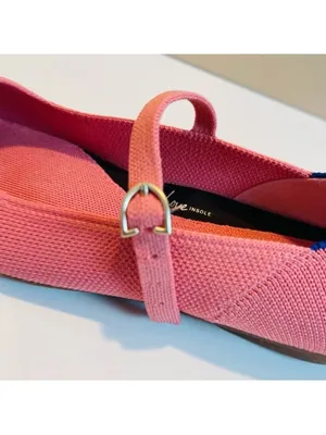 Rothy’s The Point Mary Jane Flats Shoes in Tulip Pink Women’s Size 5.5 - NWOB thumbnail 8