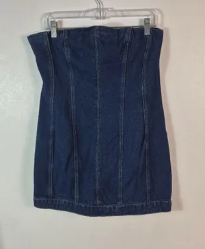 Forever 21 Denim Strapless Dress thumbnail 1
