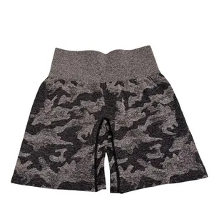NVGTN Camo Seamless Shorts Black Gray High Waist Gym‎ Lifting Workout Size S thumbnail 2