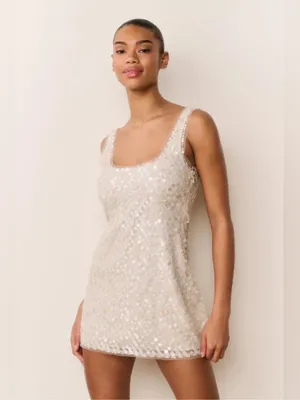 LoveShackFancy Ciris Shell Bead Mini Dress 0 thumbnail 9