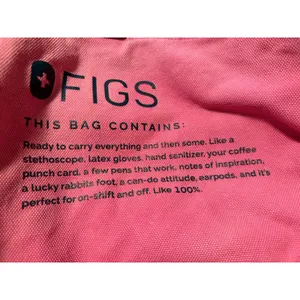 FIGS Canvas Tote Mineral Mauve Pink Dual Shoulder Strap Ombré thumbnail 5
