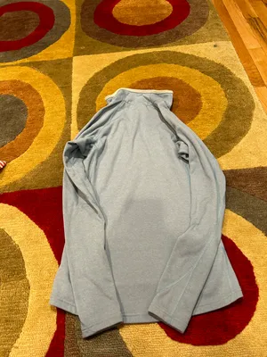 Patagonia Performance Baselayer Capilene Quarter Zip Sweatshirt Light Blue S thumbnail 5