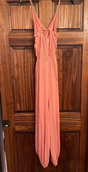 Free People FP Beach Weekend Chill-Out Ruched Harem Cut Out Jumper jumpsuit S thumbnail 5