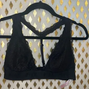Victoria’s Secret PINK Bra black lace bralette size M thumbnail 2