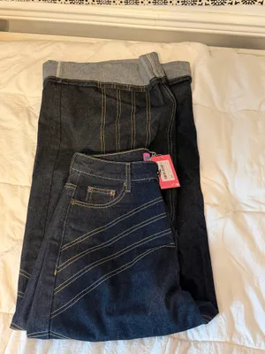 Edikted Dark Wash Wide Leg Cuffed Jeans NWT | XS thumbnail 3