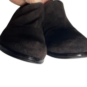 Stuart Weitzman‎ High-Vamp Suede Heeled Loafers Ankle Booties thumbnail 3