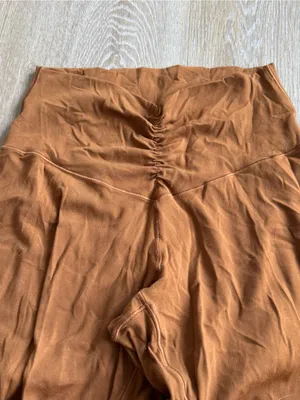 aerie High-Waist Flare Pants in Rust Brown thumbnail 3