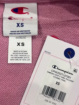 🌸New Champion Pink V-Neck Sweatshirt Size Xs🌸 thumbnail 6