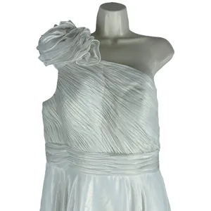 Mac Duggal Rosette One Shoulder Tea Length Dress White Size 12 thumbnail 6