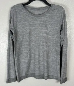 Lululemon Swiftly Tech Long Sleeve Womens Sz 6 Heathered Gray Athleisure Active thumbnail 1