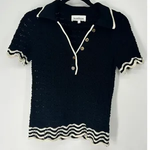 S Set Matching Knit Sweater Top Shorts Heartloom Black Azalea Revolve Crochet thumbnail 4