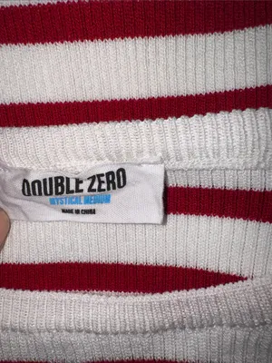 Double Zero Red and Cream Striped Tank thumbnail 3
