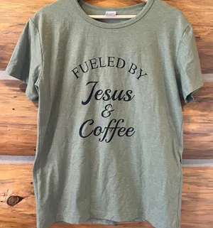 Fueled by Coffee & Jesus Graphic Tee thumbnail 1