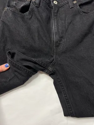 Abercrombie Ultra High Rise The 90’s Straight 27/4 High-Waisted Black Denim Jeans thumbnail 4