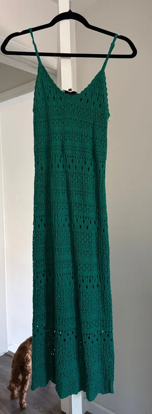 Green crochet midi dress Size XS thumbnail 1