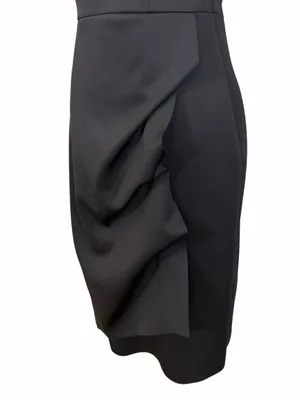Xscape Cascade Ruffle Sheath Dress Women’s 8 Off Shoulder Cocktail Party Black thumbnail 13