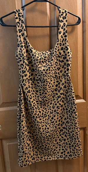 Cheetah print dress Tan thumbnail 1