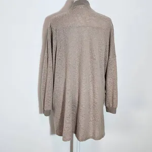 Silence + Noise Brown Distressed Open Knit Cardigan Size Small Tan Cardigan thumbnail 6