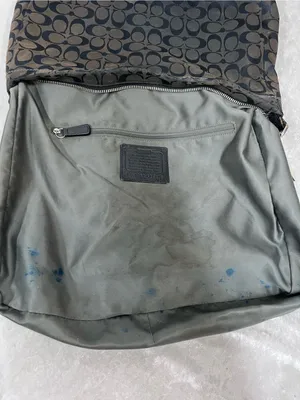 Coach Signature Hobo Bag in Black/Brown signature print canvas monogram pattern thumbnail 8
