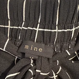 Mine Black and White Checkered Wide Leg Pants thumbnail 2
