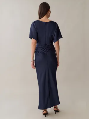 NWT Few Moda Wren Dress size 12 Navy Blue maxi o.p.t thumbnail 5