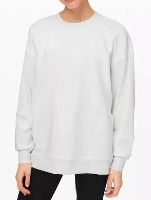 Lululemon Oversized Sweatshirt colorblock crew perfectly womens Gray (size 4) thumbnail 1